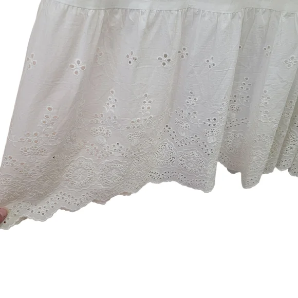 NWT Hello Molly Let Me Fall In Love White Midi Dress Lace Ruffles Women’s M - Picture 10 of 17